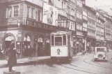 Postkort: Würzburg ekstralinje 1 med motorvogn 19 på Domstraße (1930)
