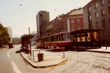 Potsdam ekstralinje 98 med ledvogn 024 ved Platz der Einheit/West (1990)