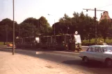 Poznań sporvognslinje 6 med motorvogn 186 på Towarewa (1984)