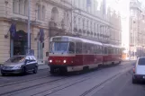 Prag sporvognslinje 14 med motorvogn 8434 på Na Poříčí (2005)