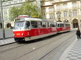 Prag sporvognslinje 15 med motorvogn 8548 ved Malostranské náměstí (2024)