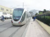 Rabat sporvognslinje L2 på Avenue Chellah, set bagfra (2018)