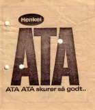 Rabatbillet til Københavns Sporveje (KS), bagsiden 1 POLET Henkel ATA. ATA ATA skurer så godt.. (1965-1968)