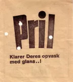 Rabatbillet til Københavns Sporveje (KS), bagsiden 1 POLET Pril. Klarer Deres opvask med glans..! (1965-1968)