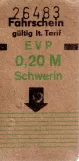 Rabatbillet til Nahverkehr Schwerin (NVS) (1987)
