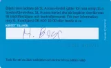 Rejsekort til Storstockholms Lokaltrafik (SL), bagsiden (2012)