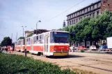 Riga sporvognslinje 2 med ledvogn 3-247 ved Grēcinieku iela (1992)