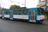 Riga sporvognslinje 7 med motorvogn 35130 på Aspazijas bulvāris (2012)