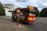 Riga turistlinje Rīga Retro Tram med museumsvogn 1901 ved Nacionālā opera (2018)