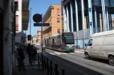 Rom sporvognslinje 19 med lavgulvsledvogn 9104 på Via dei Reti (2010)