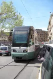 Rom sporvognslinje 19 med lavgulvsledvogn 9105 ved Risorgimento S.Pietro set forfra (2010)