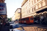 Rom sporvognslinje 19 med ledvogn 7077 på Via Ottaviano (1991)