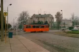 Rostock arbejdsvogn 47 foran Hauptbahnhof (Konrad-Adenauer-Platz) (1987)