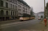 Rostock sporvognslinje 12 på Friedrich-Engels-Platz (1987)
