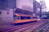 Rotterdam sporvognslinje 2 med ledvogn 725 nær Metrostationen Maashaven (1987)