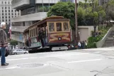 San Francisco kabelbane California med kabelsporvogn 52 på California Street (2010)