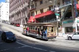 San Francisco kabelbane California med kabelsporvogn 56 i krydset California Street/Grant Ave (2010)