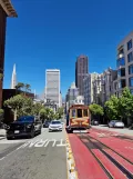 San Francisco kabelbane California med kabelsporvogn 56 ved Powell Street (2023)