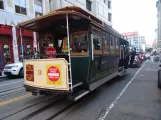 San Francisco kabelbane Powell-Hyde med kabelsporvogn 3 på Powell Street (2023)
