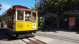 San Francisco kabelbane Powell-Mason med kabelsporvogn 15 ved Taylor & Bay (2021)