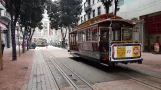 San Francisco kabelbane Powell-Mason med kabelsporvogn 17 ved Powell & Market (2019)