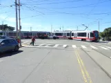 San Francisco sporvognslinje N Judah med ledvogn 2014 i Judah and La Playa (Ocean Beach) (2023)