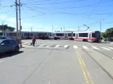 San Francisco sporvognslinje N Judah med ledvogn 2014 nær Ocean Beach (2023)