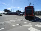 San Francisco sporvognslinje N Judah med ledvogn 2090 på Judah and La Playa (Ocean Beach)  La Playa Street (2023)