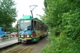 Schöneiche sporvognslinje 88 med ledvogn 27 ved Friedrichshagen (2013)