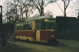 Schöneiche sporvognslinje 88 med motorvogn 82 ved Friedrichshagen (1986)
