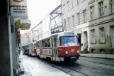 Schwerin sporvognslinje 2 med motorvogn 259 nær Marienplatz (1994)