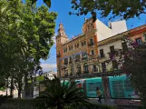 Sevilla sporvognslinje T1 på Puerta de Jerez (2023)