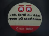 Skilt: Tak, fordi du ikke ryger på stationen
 (2023)