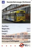 Spillekort: Bremen ledvogn 3561 "Roland der Riese" ved remisen Gröpelingen (2006)