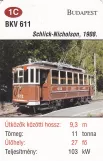 Spillekort: Budapest museumsvogn 611 (2014)