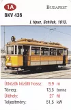 Spillekort: Budapest sporvognslinje 2 med motorvogn 436 på Jane Haining rkp (2014)