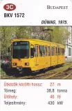 Spillekort: Budapest sporvognslinje 3 med ledvogn 1572 (2014)