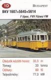 Spillekort: Budapest sporvognslinje 55 med motorvogn 1607 (2014)