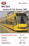 Spillekort: Budapest sporvognslinje 6 med lavgulvsledvogn 2024 (2014)