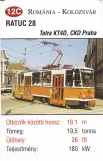 Spillekort: Cluj-Napoca ekstralinje 100 med ledvogn 28 (2014)