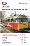 Spillekort: Debrecen sporvognslinje 1 med ledvogn 286 (2014)