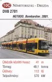 Spillekort: Dresden sporvognslinje 1 med lavgulvsledvogn 2701 ved Altmarkt (2014)