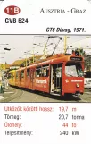 Spillekort: Graz sporvognslinje 4 med ledvogn 524 (2014)