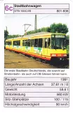 Spillekort: Karlsruhe ledvogn 809 Stadtbahnwagen GT8-100C/2S (2002)