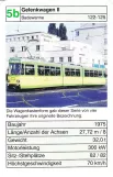 Spillekort: Karlsruhe regionallinje S1 med ledvogn 122 foran Brauerei Schrempp (2002)