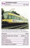 Spillekort: Karlsruhe regionallinje S1 med ledvogn 512 Stadtbahnwagen GT6-80C (2002)
