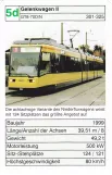 Spillekort: Karlsruhe sporvognslinje 1 med lavgulvsledvogn 309 på Kaiserstraße (2002)