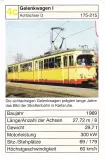 Spillekort: Karlsruhe sporvognslinje 5 med ledvogn 194 Gelenkwagen I. Achtachser D (2002)