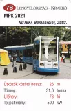 Spillekort: Kraków sporvognslinje 24 med lavgulvsledvogn 2021 ved Bronowice Małe (2014)