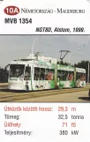 Spillekort: Magdeburg lavgulvsledvogn 1354 (2014)